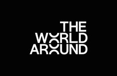 the world around logo on a black background