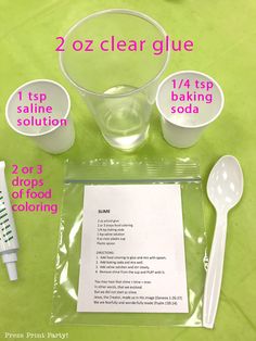 the contents of a disposable plastic container with measuring cups and spoons