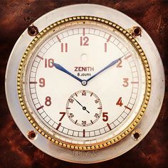 🔍 my today's flea market catch! US$170 Zenith automobile dash clock with 8 days power reserve indicator.  Multi function bezel; Pull and turn to adjust time or rotate the bezel to wind the movement.  #zenithwatches #zenithelprimero #dashboard #automob Zenith Watches, Wind Power, 8 Days, Audemars Piguet, Watch Collection, Flea Market, Omega Watch, The History