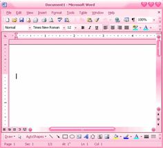 a pink computer screen with white text on it