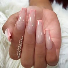 French Pedicure, Long Nail Designs, Cute Acrylic Nail Designs, Long Acrylic Nails Coffin, Coffin Nails Long, Summer Acrylic Nails, Pink Nail, Pink Acrylic Nails, Coffin Nails Designs