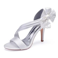 Category:Wedding Shoes; Upper Materials:Satin; Embellishment:Bowknot,Ribbon Tie; Gender:Women's; Toe Shape:Open Toe; Type:Bridal Shoes; Style:Elegant; Heel Height(inch):3-4; Outsole Materials:Rubber; Closure Type:Magic Tape; Shipping Weight:0.687; Production mode:Self-produce; 2024 Trends:Plus Size; Foot Length:; Foot Width:null; Size chart date source:Provided by Supplier. Cheap Wedding Shoes, Satin Wedding Shoes, Bridal Pumps, Wedding Shoes Lace, Elegant Sandals, Crystal Shoes, Bridesmaid Shoes, Wedding Sandals, Womens Wedding Shoes