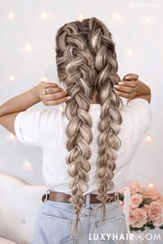 Double Dutch, Luxy Hair, Fishtail Braid, Cool Braid Hairstyles, Brown Blonde Hair