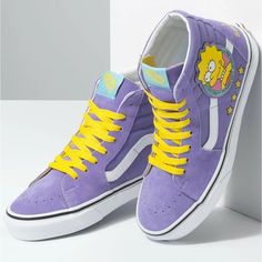 Neon Vans, The Simpsons Lisa, Vans Shoes Women, Pastel Lavender, Next Shoes, Club Shoes, Yoga Socks, The Simpson