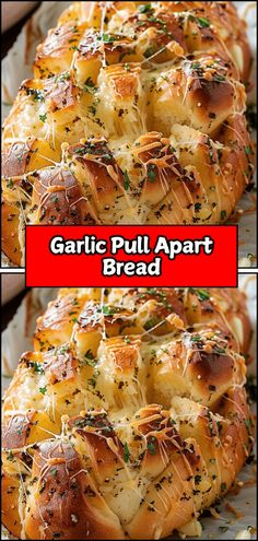 Garlic Pull Apart Bread is the ultimate crowd-pleaser! 🧄🍞 Soft, buttery bread infused with rich garlic and herbs, this tear-and-share delight is baked until golden and loaded with gooey, melted cheese. Perfect for parties, family dinners, or as a savory snack, every bite is bursting with garlicky goodness. #GarlicPullApartBread #GarlicLovers #CheesyGoodness #PartySnack Garlic Pull Apart Bread, Pull Apart Garlic Bread, Dinner Ideas Recipes, Family Friendly Dinners, Simple Meals, Budget Friendly Recipes, Pull Apart