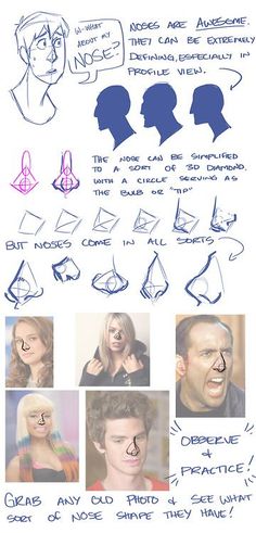 an image of various faces and expressions drawn on paper