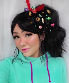 Who’s watched Wreck-it Ralph?! I love Little Vanellope von Schweetz🍬🍭 it was so hard sticking sweets in my hair with clips😂 . I’ve had so… Wreck It Ralph Halloween, Wreck It Ralph Costume, Disney Pumpkin Painting, Disney Pumpkin, Vanellope Von Schweetz, Disney Halloween Costumes, Disney Infinity, Wreck It Ralph