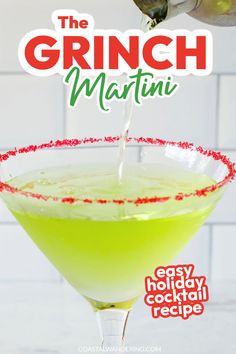 the grin martini is an easy holiday cocktail recipe