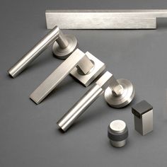 the handles and knobs are all stainless steel