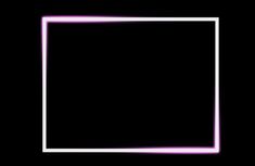 an empty square in the middle of a black background with purple light coming from it