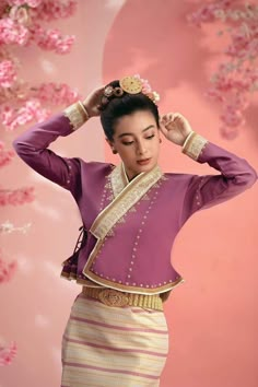 Myanmar Shan Traditional Dress, Bridal Mood Board, Burmese Dress, Thai Fashion, Gown Fashion, Corset Pattern