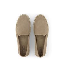 An easy-on, elevated espadrille. The Carolina is made of soft taupe suede with rope-wrapped detailing, cushy CloudBound™ insoles and a platform sole for the perfect amount of lift. A must-have for coffee runs, errands or anywhere the day takes you. Suede uppers. TOMS leather products support responsible manufacturing via the Leather Working Group. Removable Custom CloudBound™ foam insoles for all-day comfort and support. Rope and synthetic midsole wraps. Outsole height is approximately 1 1/4". M Suede Slip-on Espadrilles With Stitched Sole, Suede Espadrilles With Textured Sole, Slip-on Suede Espadrilles With Stitched Sole, Suede Slip-on Espadrilles With Textured Sole, Leather Espadrilles With Suede Lining And Round Toe, Closed Toe Suede Espadrilles With Stitched Sole, Suede Closed Toe Espadrilles With Stitched Sole, Suede Espadrilles With Woven Sole And Closed Toe, Suede Closed Toe Espadrilles With Rubber Sole