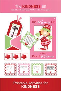 the kindness elf printable activities for kids