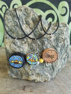 Unique, handmade, upcycled pendants from wine corks.  Each tiny art piece pendant comes with an attached clasp for wearing on a necklace, bracelet or keychain! Quirky and fun! Bryson City Nc, Tiny Art, Bryson City, Wine Corks, Charm Pendant Necklace, Shooting Star, Wine Cork, Shooting Stars, Necklace Bracelet