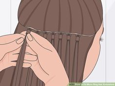 How to Fit Micro Ring Hair Extensions (with Pictures) - wikiHow Microbead Hair Extensions, Microbead Extensions, Micro Hair Extensions, Permanent Hair Extensions