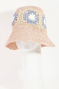 Shade yourself from the sun and turn heads with this one-of-a-kind SUNNI DAY Crochet Straw Hat! Featuring an eye-catching array of warm hues, this whimsical hat is sure to add some fun to any outfit and give your look a unique bohemian touch! Hot days never looked so good! Size M (56-58)cm Cotton Sun Hat, Playful Handmade Sun Hat For Summer, Spring Vacation Crochet Yarn Hat, Adjustable Bohemian Crochet Hat, Bohemian Adjustable Crochet Hat For Warm Weather, Crochet Straw Bucket Hat For Spring, Adjustable Bohemian Crochet Hat For Warm Weather, Spring Crochet Straw Bucket Hat, Cute Handmade Summer Hats