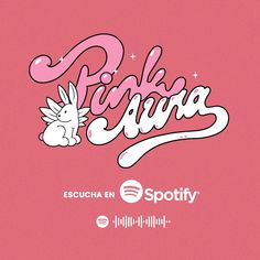 a pink background with the words pelica luna written in cursive writing