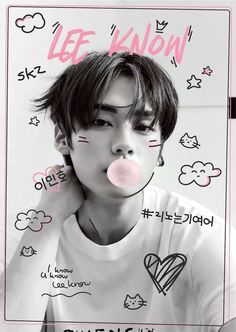 Kpop Posters Lee Know, Lee Know Posters, Doodle Poster Design, Stray Kids Poster Prints, Stray Kids Doodles, Lee Know Fan Art, Stray Kids Prints, Kpop Doodle Art, Kids Poster Design