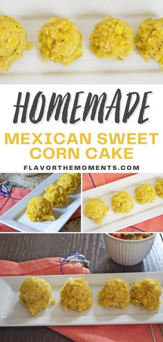 homemade mexican sweet corn cake recipe on a white plate