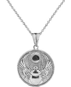 This trendy pendant showcases a Round Scarab Charm was also a symbol of immorality, resurrection, transformation and protection much used in funerary art. A stunning piece of jewelry, perfect for a pendant necklace or bracelet charm. Finely handcrafted with authentic solid 925 sterling silver in stunning detail, this lovely piece glistens in stunning finish and stylish fashion. ✅comes with free special gift packaging perfect for Anniversary, Birthday, Valentines day, or any occasions ... Egyptian Scarab Beetle, Egyptian Scarab, Scarab Beetle, Charm Pendant Necklace, Bracelet Charm, Love Ring, Necklace Sizes, Ancient Egyptian, Stylish Fashion