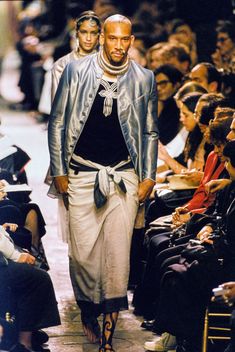 Jean Paul Gaultier Spring 1994 Ready-to-Wear Collection - Vogue  #fashion #beautiful #girl #beauty #model #girls #hot #outfit #luxury #catwalk #clothes #clothing #fashionista Vladimir Mccrary, 1980 Runway, Black Men Fashion Urban, Biker Aesthetic, 90s Runway Fashion, Innovative Fashion, Black Men Fashion