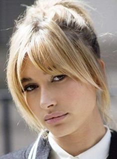 Bangs Sideswept, Trend Pony, Bangs With Medium Hair, Brown Blonde Hair, Hailey Baldwin