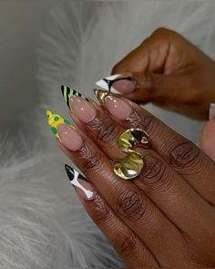 Colorful Acrylic Nails, Drip Nails, Edgy Nails, Dream Aesthetic, Dope Nail Designs, Exotic Nails, Nail Idea