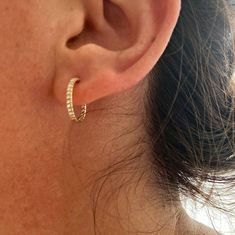 Helix Hoop, Tiny Hoop Earrings, Diamond Hoop Earrings, Huggie Hoop Earrings, Helix, Beautiful Necklaces, Beautiful Rings, Small Businesses, Ear Cuff