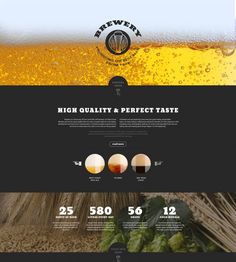 the beer website is designed to look like it has been made