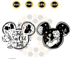 the disney mouse svg files are available for use in silhouettes and cut outs