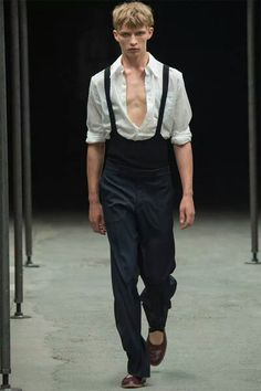 Dries Van Noten  Spring/Summer 2015  Menswear Dries Van Noten, Suspenders, Look Fashion, High Fashion, Fashion Show, Personal Style, Outfit Inspirations, Fashion Inspo, Mac