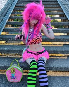 Neon Scene Outfits, Scene Emo Fashion, Scene Kandi, Scene Goth, Scene Girl, Scene Queens