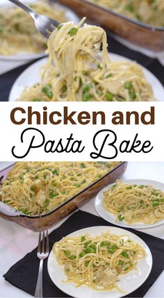 this chicken and pasta bake is so easy to make it's the perfect dinner