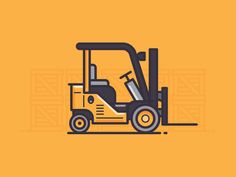 Great work from a designer in the Dribbble community; your best resource to discover and connect with designers worldwide. Forklift Illustration, Galaxy Drawings, Shadow Illustration, Arte Doodle, Outline Illustration, Car Illustration, Simple Illustration, Automotive Art