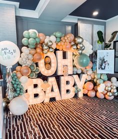 an image of a baby shower with balloons