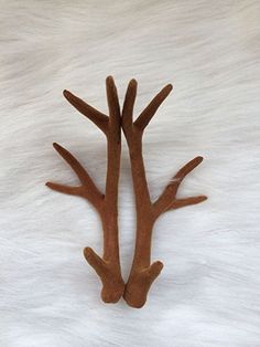 Amazon.com: ZILIN 17CM Artificial Deer Antler Brown Set( Pack 2) DIY Material: Home & Kitchen