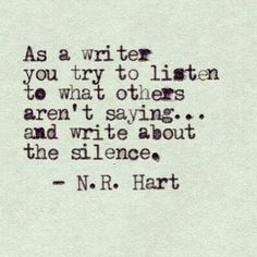 a quote from n r hart on writing