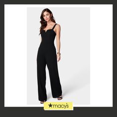 in stock Fitted Overalls For Spring Night Out, Casual Fitted Strapless Jumpsuit For Evening, Casual Evening Strapless Jumpsuit, Fitted Chic Overalls For Night Out, Chic Fitted Overalls For Night Out, Fitted Casual Overalls For Party, Casual Fitted Overalls For Party, Crepe Jumpsuit, In Store