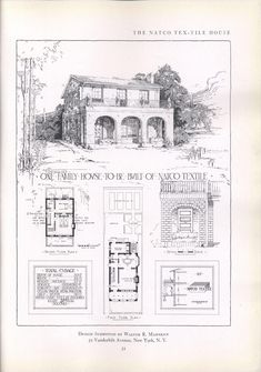 an old house is shown with plans for it