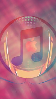 an apple music player on a colorful background