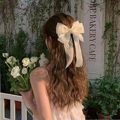 Hairstyles Casual, Plain Girl, Retro Headband, Bow Decor, Casual Hairstyles, Spring Hairstyles, Ribbon Hair, Simple Girl