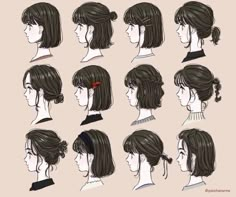 Short Cute Hairstyles, Style Short Hair, Hair Style Korea, Kawaii Hairstyles, Hair Inspiration Short, Hair Arrange, Hair Tutorials Easy, Peinados Fáciles Para Cabello Corto, Shot Hair Styles