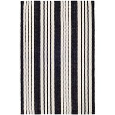 a black and white striped rug