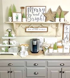 a coffee maker on top of a kitchen counter