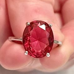 ''A Truly Timeless Ring For You!'' REAL PICTURES -- YOU GET EXACTLY WHAT YOU SEE!! -- Huge Limited-Discount  -- Gorgeous Ruby Stone (Lab-created) -- 5.00 CTTW  -- Oval Ruby Cut Ring -- Sterling Silver 925 Stamped -- Shipping Within One Business Day 1. Pick your Ring Size (6,7,8 or 9) 2. Click BUY IT NOW To get Yours!! Silver Ruby Ring, Oval Cut Ring, Timeless Ring, Oval Ring, Oval Rings, Ruby Stone, Ring Women, Ruby Ring, Ring Sterling Silver