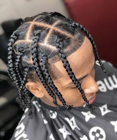 Singles Hairstyles Braids Men, Men’s Braided Plaits, Plaits Box Braids Men, Men’s Plaits, Men Single Braids, Men Plaits Hairstyles, Singles Hairstyles Braids, Plat Braids, Single Braids Men