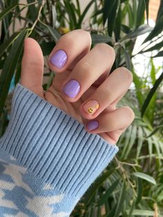 Preppy Nails, Debs Dress, Purple Acrylic Nails, Short Gel Nails, Baby Nails, Minimal Nails