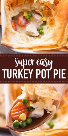 this super easy turkey pot pie is the perfect appetizer for thanksgiving dinner