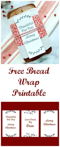 the free bread wrap printable for christmas