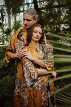 "This Kimono dressing gown will make you feel like you came back from your amazing trip to Bali yourself! Handmade of traditional Balinese silk and satin blend, that is almost weightless, creates a flowing motion with every movement. The fabric is incredibly soft to the touch, and it will make you feel like a goddess effortlessly! 🎁 READY AS A GIFT! THE KIMONO ROBE IS PACKED IN A BEAUTIFUL BOX. GIFT MESSAGE AVAILABLE (please write the message in the comments field) 🌴 FIT and SIZING Please chec Plus Size Dressing, Honeymoon Robe, Birthday Present For Husband, Trip To Bali, How To Wash Silk, Kimono Dressing Gown, Male Kimono, Silk Kimono Robe, Boho Kimono